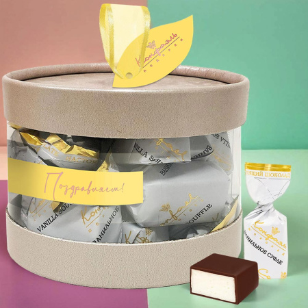 Ванильное суфле в горьком шоколаде 80г