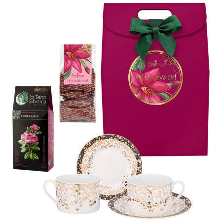 Набор: мармелад-суфле, чайный набор, чай