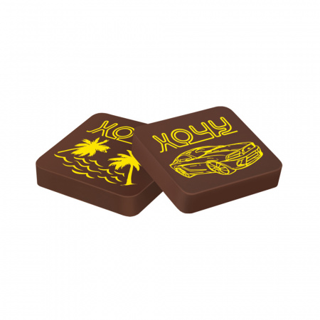 Шоколад молочный с декором хочу