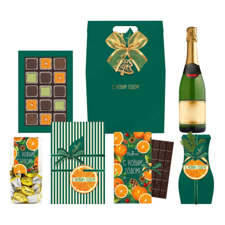 Набор с конфетами и шоколадом: ассорти, суфле, мармелад, мармелад-суфле