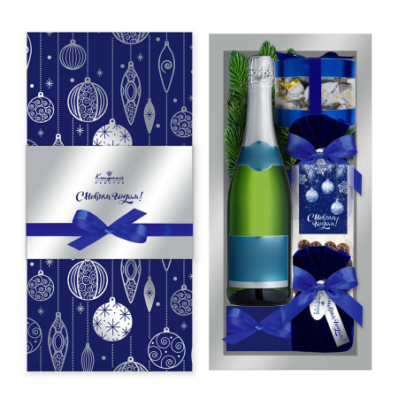 Набор с конфетами: суфле, драже, марципановые, мягкий грильяж