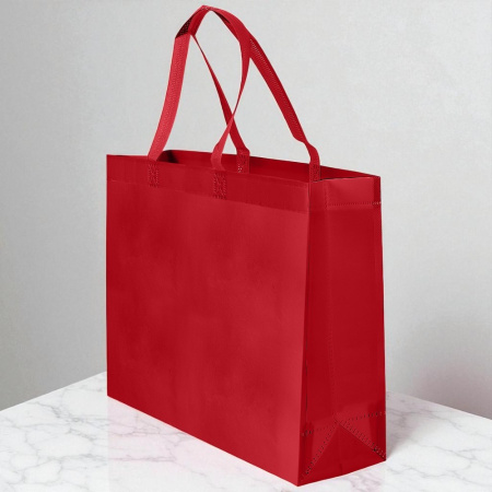 Сумка-шоппер красная 40х31х12 см