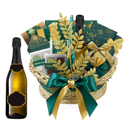 Корзина с шоколадом, суфле-безе, мармеладом