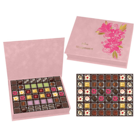 Роскошное собрание конфет ручной работы (розовое)