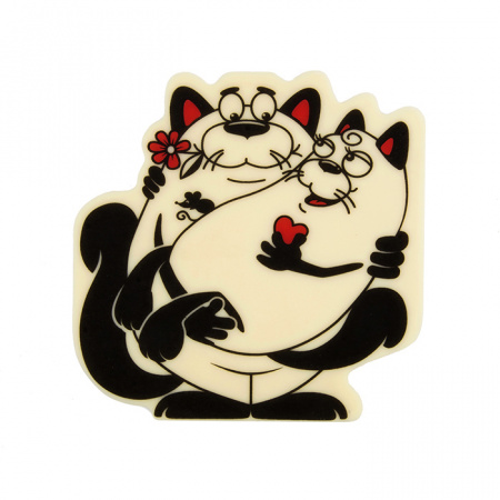 Фигурный белый шоколад Коты