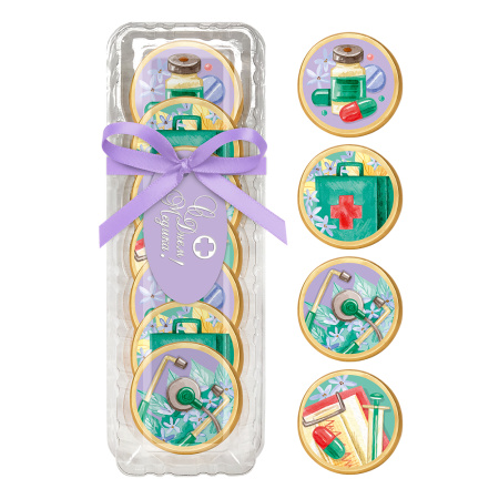 Шоколадные медали С Днем Медика! 45г