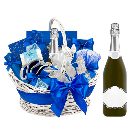 Праздничная корзина: набор шоколада, драже, конфет, цукатов 1215г