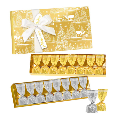 Набор золотой с конфетами ассорти 160г