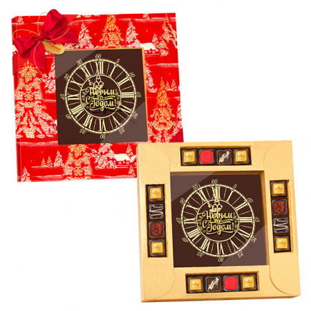 Подарочный набор Часы: шоколад, конфеты 670г