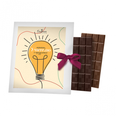 Открытка Лучшему Учителю! шоколад молочный и горький Открытка Лучшему Учителю! шоколад молочный и горький