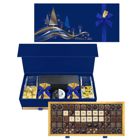 Шкатулка с конфетами: ассорти, мармелад, риет, драже