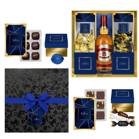 Набор: конфеты марципановые, сухофрукты в шоколаде, ассорти