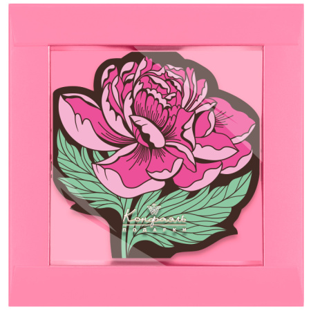 Открытка из горького шоколада Пион