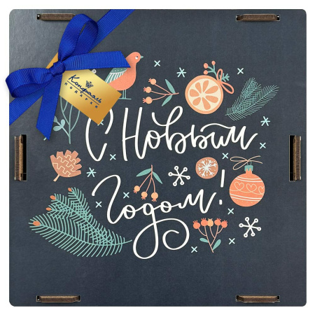 Набор с конфетами: сухофрукты, мармелад-суфле, драже, мед