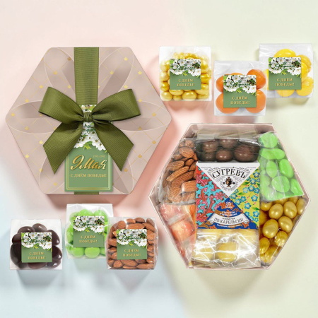 "9 мая" набор драже с орехами и цукатов