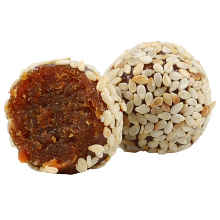 Набор конфет ручной работы из хурмы с семенами чиа, в шоколадной посыпке, из абрикоса с кокосом, кунжутом  240г