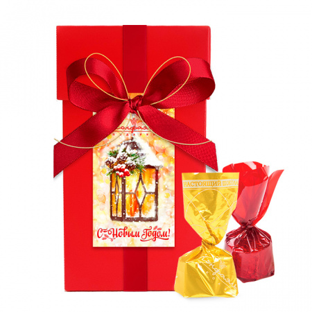 Подарочный набор: шоколад, конфеты "Ассорти" 125г