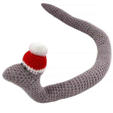 Мягкая игрушка змея серая