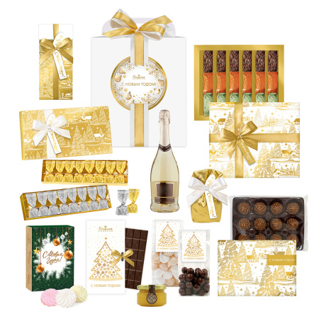 Набор конфет и шоколада: ассорти, драже, зефир, драже, мед