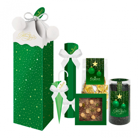 Подарочный набор большой: шоколад, конфеты, чай 380г