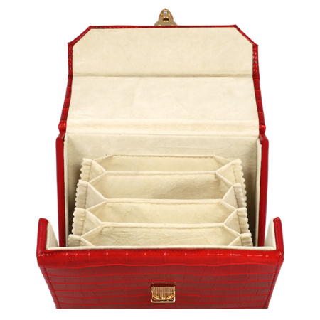 Шкатулка для украшений красная 12,5х5х10см