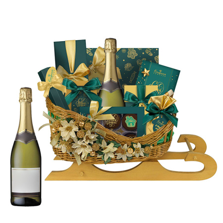 Корзина с конфетам ассорти, драже, суфле