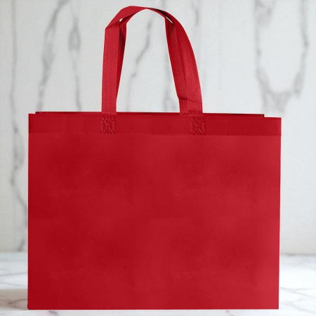 Сумка-шоппер красная 40х31х12 см