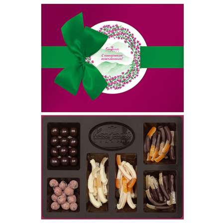Подарочный набор цукатов и драже в шоколаде