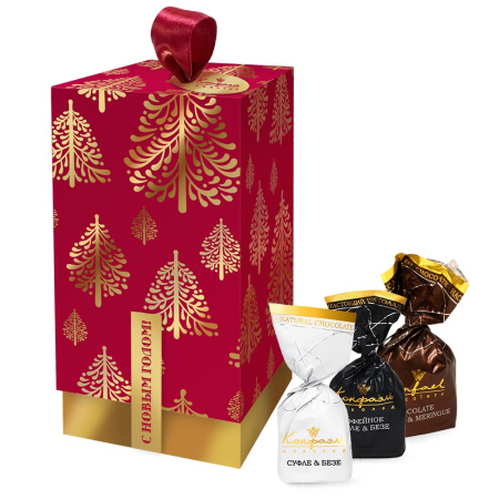 Шоколадное, кофейное и клубничное суфле и безе набор 215г