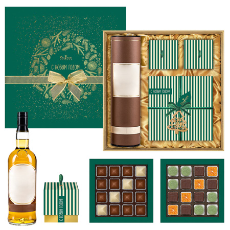 Набор с конфетами: ассорти, марципановые, сухофрукты