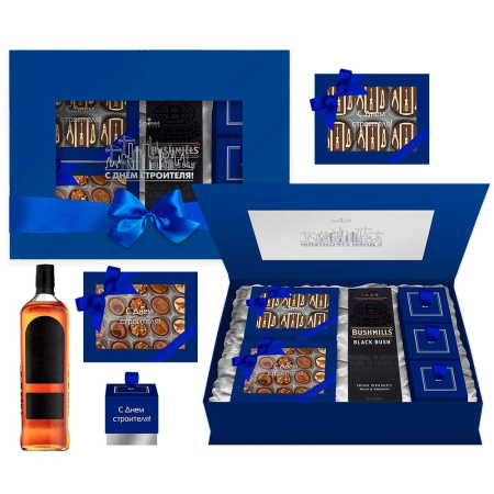 Набор "С Днем строителя" шоколадные конфеты ручной работы, ассорти, сухофрукты