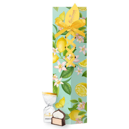 Суфле со вкусом манго и ванильное безе в горьком шоколаде 145г