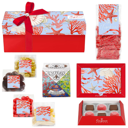 Набор: мармелад желейный, драже, конфеты глазированные 530г