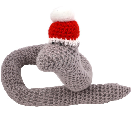 Мягкая игрушка змея серая