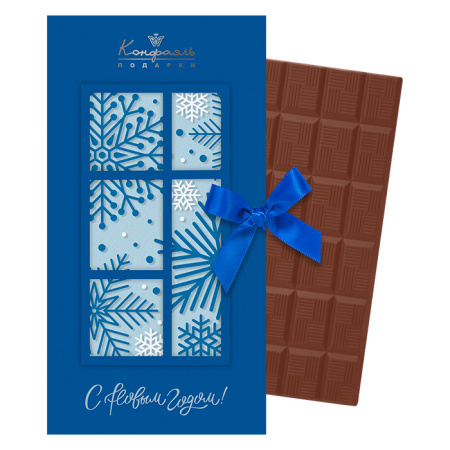 Шоколадная плитка малая "С Новым Годом!": Шоколад молочный 60г
