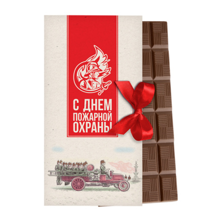 Открытка из молочного шоколада по индивидуальному заказу