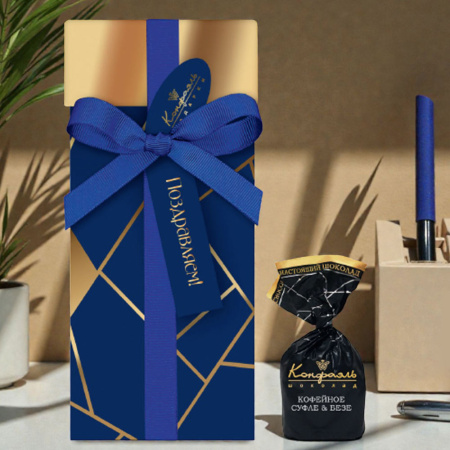 Кофейное суфле ванильное безе в горьком шоколаде 145г