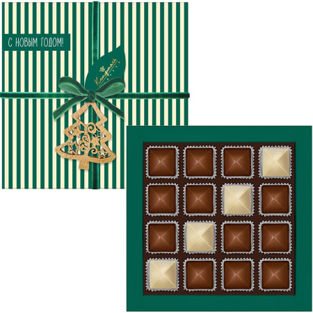 Шоколадные конфеты ассорти с шоколадной и кремовой начинками 170г