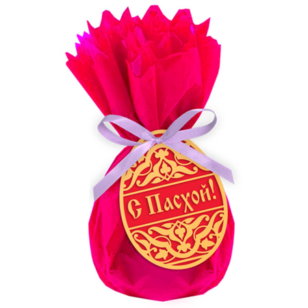 Яйцо из молочного шоколада в мешочке