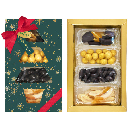 Набор цукатов и драже в шоколаде 190г Набор цукатов и драже в шоколаде 190г