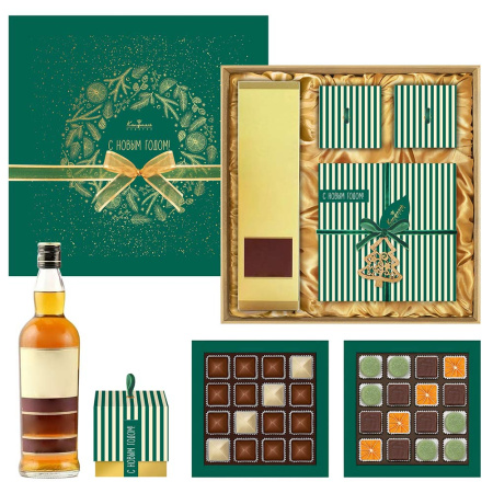 Набор с конфетами: ассорти, марципановые, сухофрукты