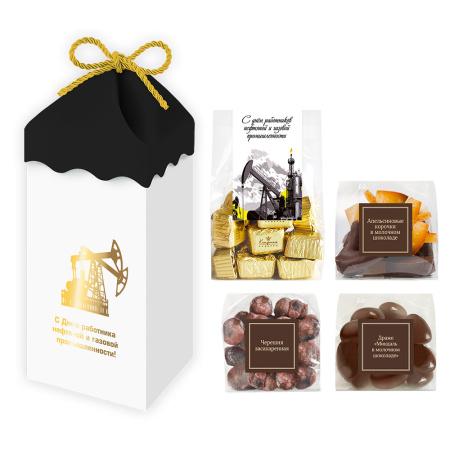 Набор: конфеты ассорти, драже, цукаты - "День нефтяника" Набор: конфеты ассорти, драже, цукаты - "День нефтяника"