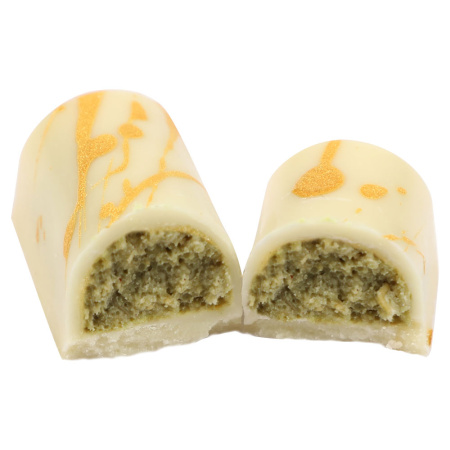 Дубайский белый шоколад с фисташковой начинкой 10г Дубайский белый шоколад с фисташковой начинкой 10г