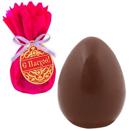 Яйцо из молочного шоколада в мешочке
