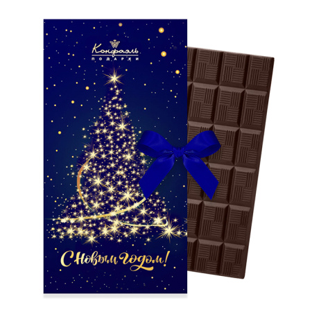 Открытка из горького шоколада