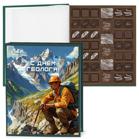 Книга с конфетами ассорти, суфле, сухофрукты большая 420г