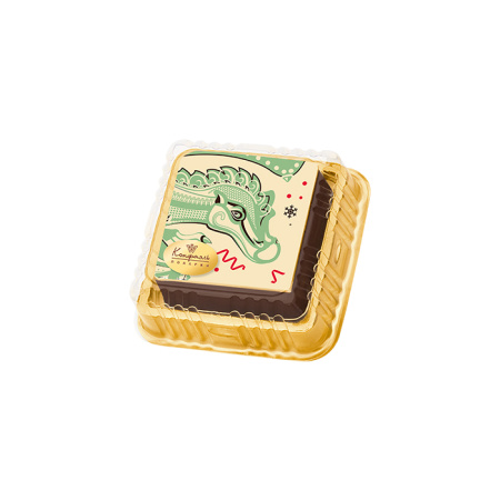 Суфле шоколадное с декором дракон