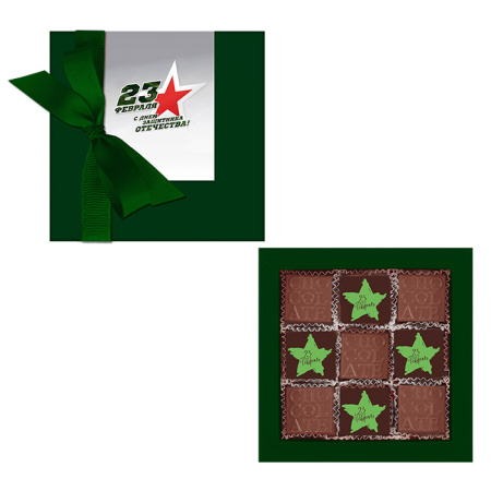 Шоколадные конфеты ассорти зеленый мини набор 85г