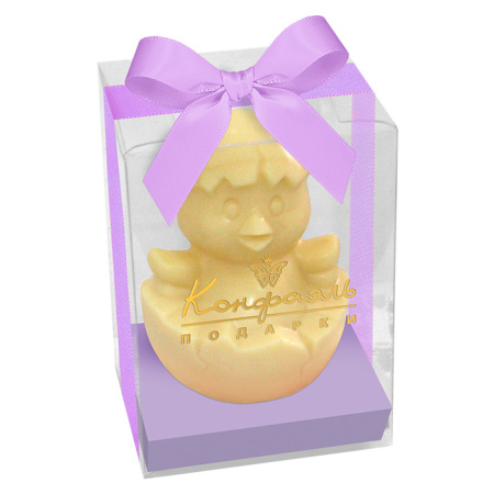 Скульптура из белого шоколада цыпленок 40г
