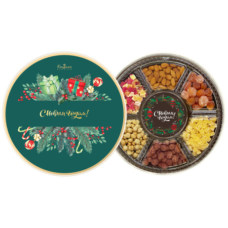 Набор цукатов, орехов, молочный шоколад с декором 460г
